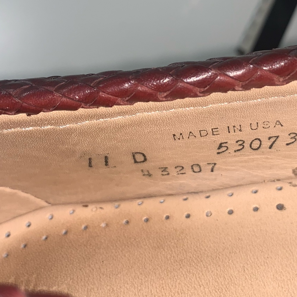 Allen Edmonds Burgundy Red Brown Leather Loafers Mens Size 11 Shoes Made In USA - Picture 8 of 8